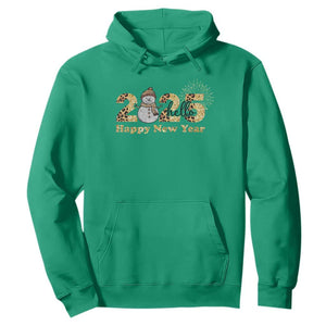 Hello 2025 Happy New Year Hoodie Fireworks Snowman TS11 Irish Green Print Your Wear