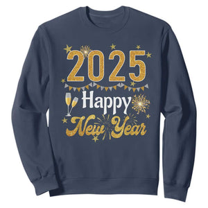 Happy New Year 2025 Sweatshirt New Year's Eve Party Family Matching TS11 Navy Print Your Wear