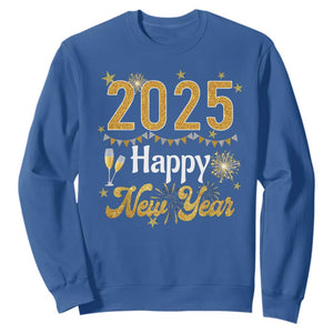 Happy New Year 2025 Sweatshirt New Year's Eve Party Family Matching TS11 Royal Blue Print Your Wear