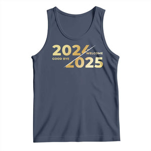 Happy New Year 2025 Goodbye 2024 Welcome 2025 Tank Top TS11 Navy Print Your Wear