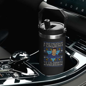 Funny So Much Funukah To Celebrate Hanukkah Sandler Flip Straw Tumbler TS11 Print Your Wear