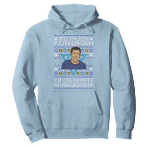 Funny So Much Funukah To Celebrate Hanukkah Sandler Hoodie TS11 Light Blue Print Your Wear