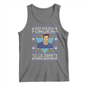 Funny So Much Funukah To Celebrate Hanukkah Sandler Tank Top TS11 Black Heather Print Your Wear