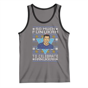 Funny So Much Funukah To Celebrate Hanukkah Sandler Tank Top TS11 Deep Heather Black Print Your Wear