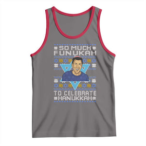Funny So Much Funukah To Celebrate Hanukkah Sandler Tank Top TS11 Deep Heather Red Print Your Wear