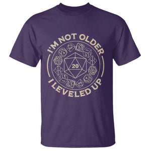 Funny RPG Gamer I'm Not Older I Leveled Up T Shirt Vintage D20 Tabletop Dice TS11 Purple Print Your Wear