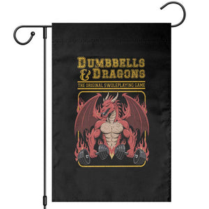Funny RPG Workout Gym Nerd Garden Flag Dumbbells And Dragons The Original Swoleplaying Game TS11 Black Print Your Wear