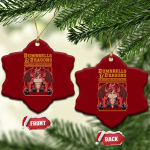 Funny RPG Workout Gym Nerd Ceramic Ornament Dumbbells And Dragons The Original Swoleplaying Game TS11 Print Your Wear