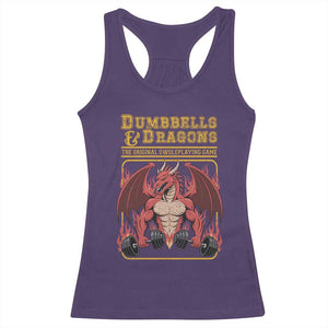 Funny RPG Workout Gym Nerd Racerback Tank Top Dumbbells And Dragons The Original Swoleplaying Game TS11 Purple Print Your Wear