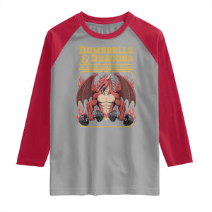 Funny RPG Workout Gym Nerd Raglan Shirt Dumbbells And Dragons The Original Swoleplaying Game TS11 Sport Gray Red Print Your Wear