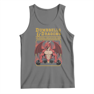 Funny RPG Workout Gym Nerd Tank Top Dumbbells And Dragons The Original Swoleplaying Game TS11 Black Heather Print Your Wear