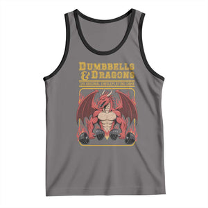 Funny RPG Workout Gym Nerd Tank Top Dumbbells And Dragons The Original Swoleplaying Game TS11 Deep Heather Black Print Your Wear