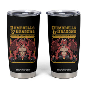 Funny RPG Workout Gym Nerd Tumbler Cup Dumbbells And Dragons The Original Swoleplaying Game TS11 Black Print Your Wear