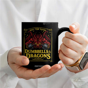 Funny RPG Weightlifting Workout Gym Coffee Mug Dumbbells And Dragons The Original Swoleplaying Game TS11 Print Your Wear