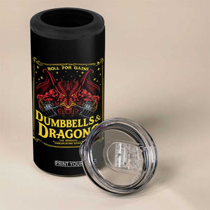 Funny RPG Weightlifting Workout Gym 4 in 1 Can Cooler Tumbler Dumbbells And Dragons The Original Swoleplaying Game TS11 Print Your Wear