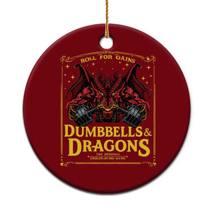 Funny RPG Weightlifting Workout Gym Ceramic Ornament Dumbbells And Dragons The Original Swoleplaying Game TS11 1pc Red Print Your Wear