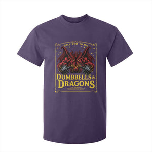 Funny RPG Weightlifting Workout Gym T Shirt For Kid Dumbbells And Dragons The Original Swoleplaying Game TS11 Purple Print Your Wear