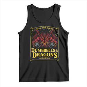 Funny RPG Weightlifting Workout Gym Tank Top Dumbbells And Dragons The Original Swoleplaying Game TS11 Black Print Your Wear