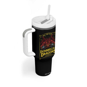 Funny RPG Weightlifting Workout Gym Tumbler With Handle Dumbbells And Dragons The Original Swoleplaying Game TS11 Print Your Wear