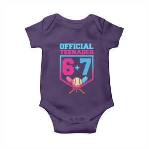 Funny 67 Baseball 13th Birthday Baby Onesie Ice Cream Drip 13th Bday Official Teenager TS11 Purple Print Your Wear