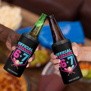 Funny 67 Baseball 13th Birthday 4 in 1 Can Cooler Tumbler Ice Cream Drip 13th Bday Official Teenager TS11 Print Your Wear