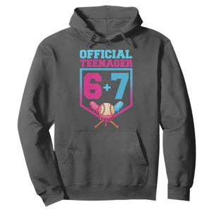 Funny 67 Baseball 13th Birthday Hoodie Ice Cream Drip 13th Bday Official Teenager TS11 Dark Heather Print Your Wear