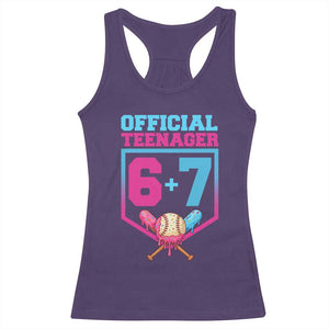 Funny 67 Baseball 13th Birthday Racerback Tank Top Ice Cream Drip 13th Bday Official Teenager TS11 Purple Print Your Wear