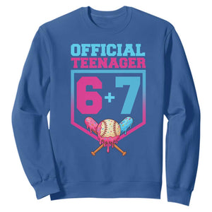 Funny 67 Baseball 13th Birthday Sweatshirt Ice Cream Drip 13th Bday Official Teenager TS11 Royal Blue Print Your Wear