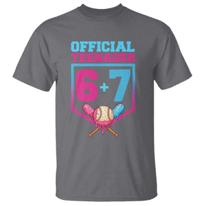 Funny 67 Baseball 13th Birthday T Shirt Ice Cream Drip 13th Bday Official Teenager TS11 Charcoal Print Your Wear