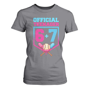 Funny 67 Baseball 13th Birthday T Shirt For Women Ice Cream Drip 13th Bday Official Teenager TS11 Charcoal Print Your Wear