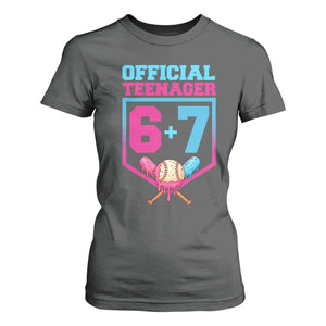 Funny 67 Baseball 13th Birthday T Shirt For Women Ice Cream Drip 13th Bday Official Teenager TS11 Dark Heather Print Your Wear