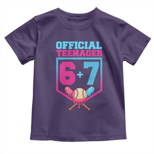 Funny 67 Baseball 13th Birthday Toddler T Shirt Ice Cream Drip 13th Bday Official Teenager TS11 Purple Print Your Wear