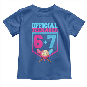 Funny 67 Baseball 13th Birthday Toddler T Shirt Ice Cream Drip 13th Bday Official Teenager TS11 Royal Blue Print Your Wear