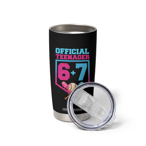 Funny 67 Baseball 13th Birthday Tumbler Cup Ice Cream Drip 13th Bday Official Teenager TS11 Print Your Wear