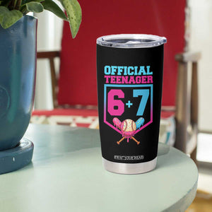 Funny 67 Baseball 13th Birthday Tumbler Cup Ice Cream Drip 13th Bday Official Teenager TS11 Print Your Wear