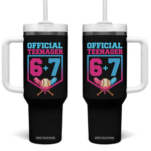 Funny 67 Baseball 13th Birthday Tumbler With Handle Ice Cream Drip 13th Bday Official Teenager TS11 One Size: 40 oz Black Print Your Wear