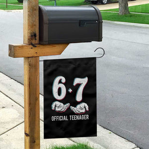 Funny 67 13th Birthday Garden Flag 6 7 Thirteen Year Old Official Teenager Hands TS11 Print Your Wear