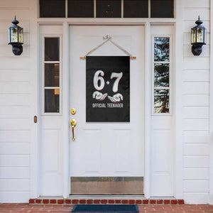 Funny 67 13th Birthday Garden Flag 6 7 Thirteen Year Old Official Teenager Hands TS11 Print Your Wear
