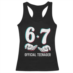 Funny 67 13th Birthday Racerback Tank Top 6 7 Thirteen Year Old Official Teenager Hands TS11 Black Print Your Wear