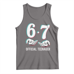 Funny 67 13th Birthday Tank Top 6 7 Thirteen Year Old Official Teenager Hands TS11 Deep Heather Print Your Wear