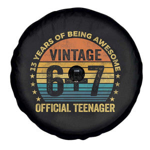 Funny 67 13th Birthday Spare Tire Cover Official Teenager 13 Years Of Being Awesome TS11 Print Your Wear