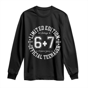 Funny 67 13th Birthday Long Sleeve Shirt Est 2013 Limited Edition Official Teenager TS11 Black Print Your Wear