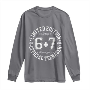 Funny 67 13th Birthday Long Sleeve Shirt Est 2013 Limited Edition Official Teenager TS11 Charcoal Print Your Wear