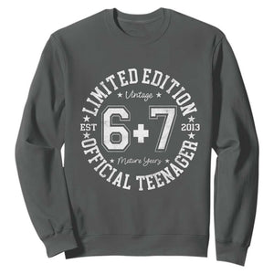 Funny 67 13th Birthday Sweatshirt Est 2013 Limited Edition Official Teenager TS11 Dark Heather Print Your Wear