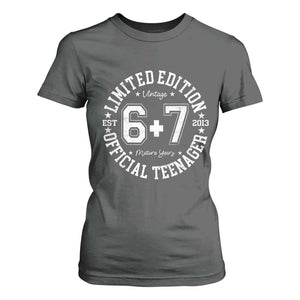 Funny 67 13th Birthday T Shirt For Women Est 2013 Limited Edition Official Teenager TS11 Dark Heather Print Your Wear