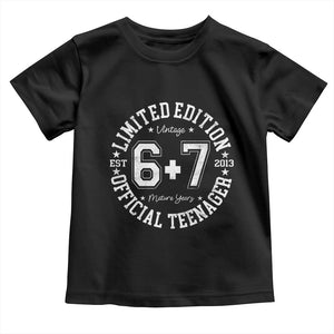 Funny 67 13th Birthday Toddler T Shirt Est 2013 Limited Edition Official Teenager TS11 Black Print Your Wear