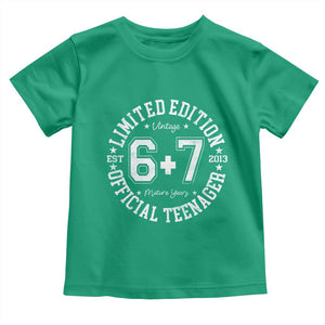 Funny 67 13th Birthday Toddler T Shirt Est 2013 Limited Edition Official Teenager TS11 Irish Green Print Your Wear