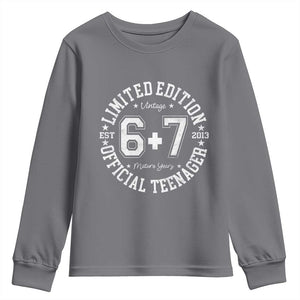 Funny 67 13th Birthday Youth Sweatshirt Est 2013 Limited Edition Official Teenager TS11 Charcoal Print Your Wear