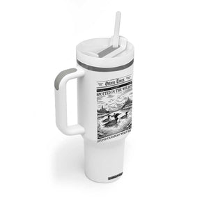Funny Stupid Canadian Wolf Bird Tumbler With Handle Funny Common Loon Newspaper LGBT Hockey TS11 Print Your Wear