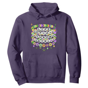 Funny Mardi Gras Throw Girl Life Hoodie Friendship Bracelet Beads TS11 Purple Print Your Wear
